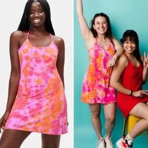 Outdoor Voices Exercise Dress Pink and Orange Tie Dye